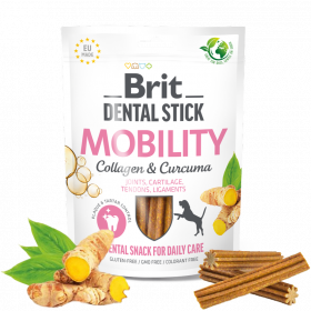 Дентални пръчици Brit Dental Stick Mobility with Curcuma & Collagen за здрави стави с Куркума и колаген- 7бр.